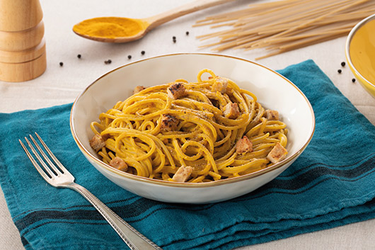 Spaghetti integrali alla carbonara vegan ricetta
